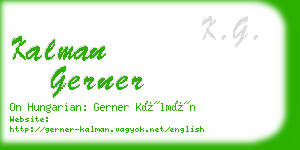 kalman gerner business card